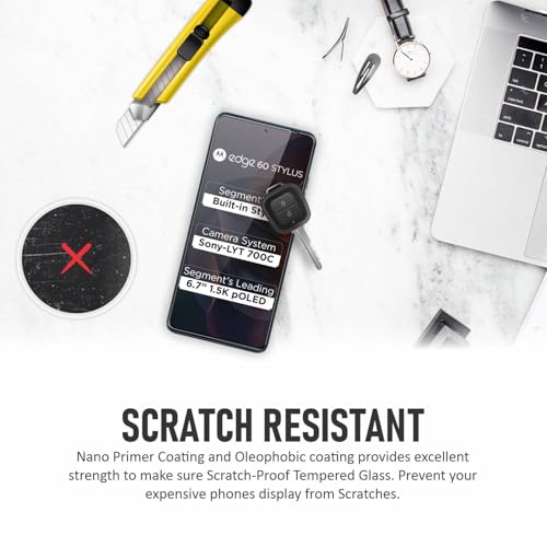 SupCares Tempered Glass for Motorola Edge 60 Stylus and Motorola G Stylus 2024 and G Stylus 2025 (6.7 Inch) With Installation Kit | Military-Grade Gorilla Screen Protector | Edge to Edge Coverage - Image 5