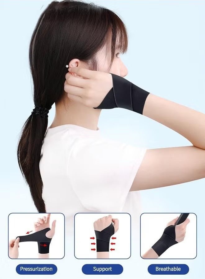 1 Pair Wrist Brace, Ulnar Wrist Brace Ultra-Thin Elastic for TFCC Tear, Wrist wraps Repetitive Wrist Use Injury, Wrist Support for Carpal Tunnel Pain & Tendonitis Relief, Fits Both Wrists - Image 4