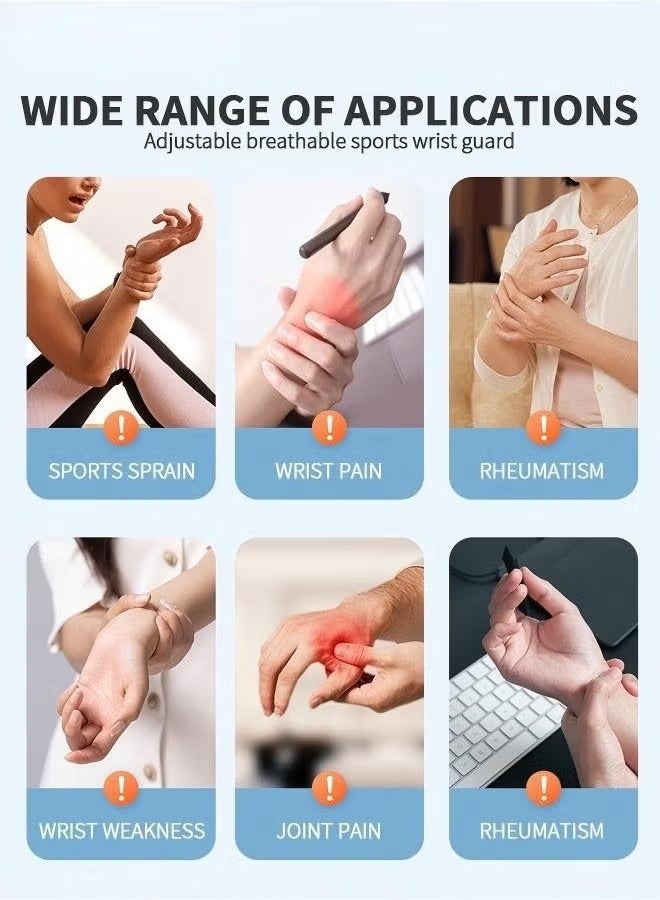 1 Pair Wrist Brace, Ulnar Wrist Brace Ultra-Thin Elastic for TFCC Tear, Wrist wraps Repetitive Wrist Use Injury, Wrist Support for Carpal Tunnel Pain & Tendonitis Relief, Fits Both Wrists - Image 3