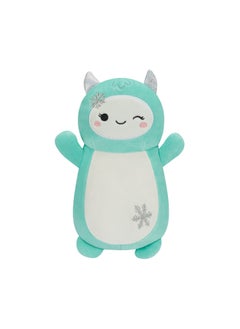 Squishmallows 14 inch Teal Yeti w/Snowflake HugMee , Officially Licensed Kellytoy Plush Toy, Colorful Soft Toy, Gift for Kids, Girls & Boys Washable Squishy Stuff Toy Multicolor All Age  - Image 1