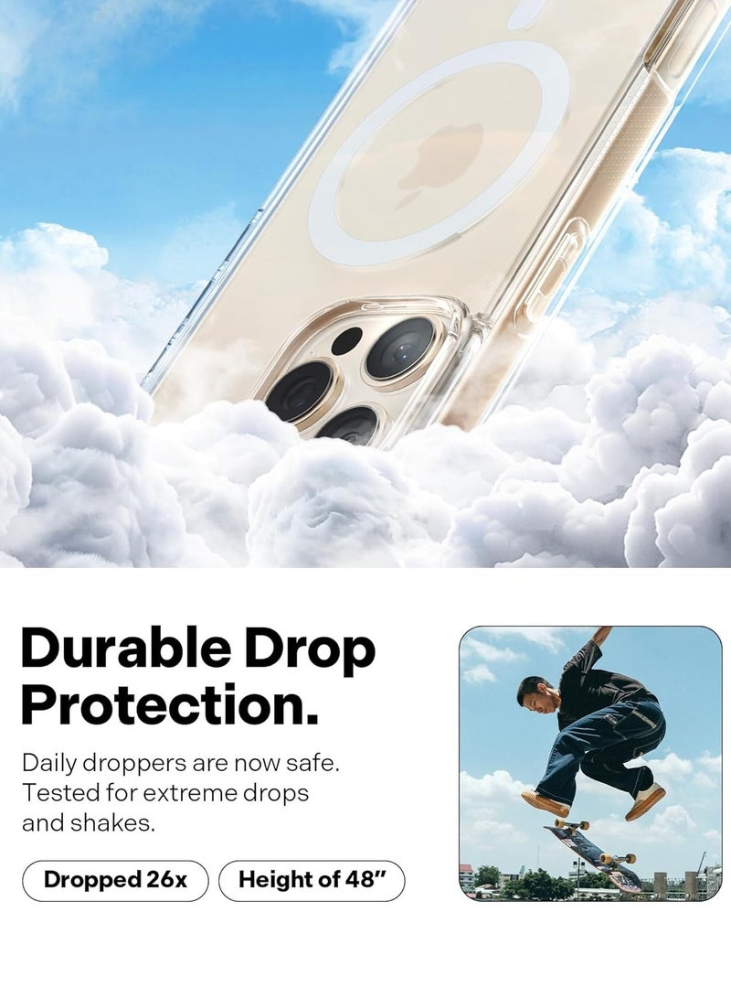 Caseology غطاء كابيللا ماغ لجهاز آيفون 16 برو ماكس مع ميغ سيف (2024) - شفاف أبيض - Image 4