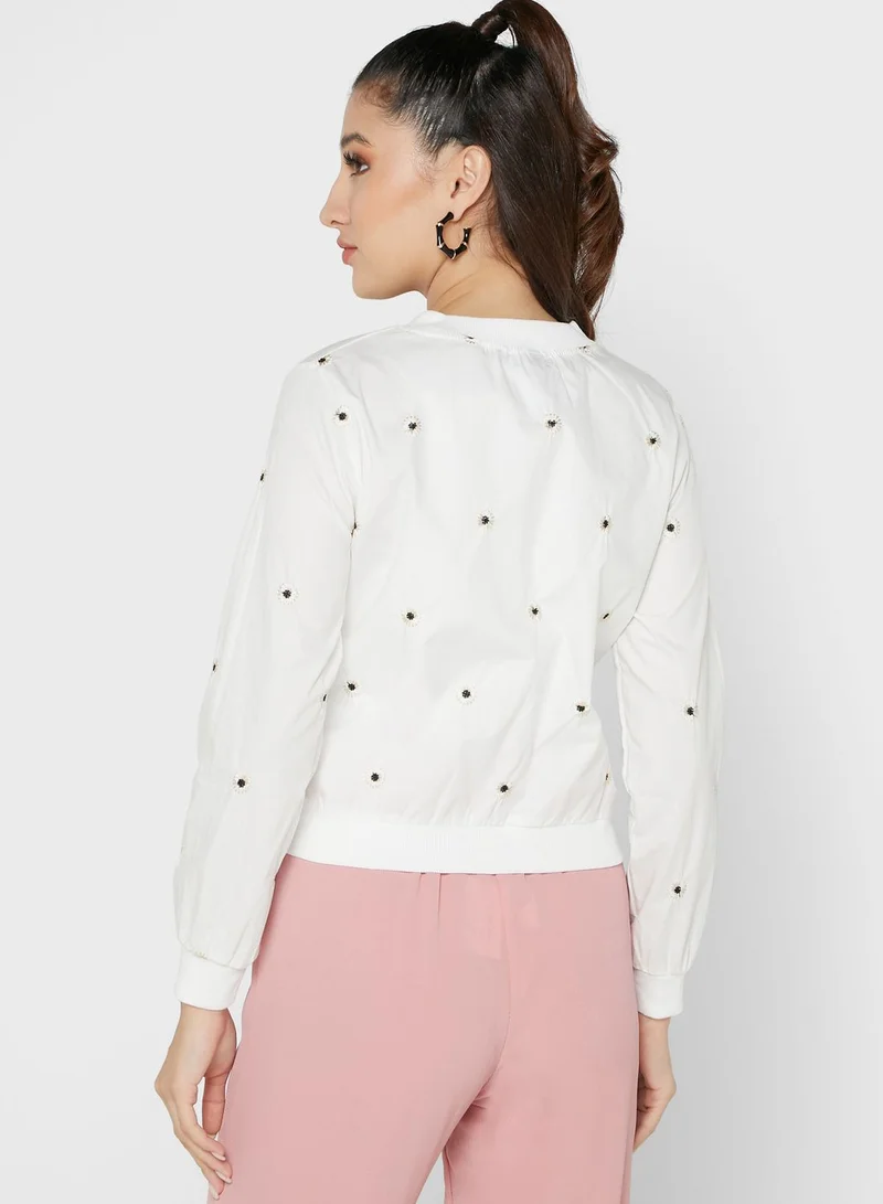 Ginger Lightweight Jacket With Daisy Print