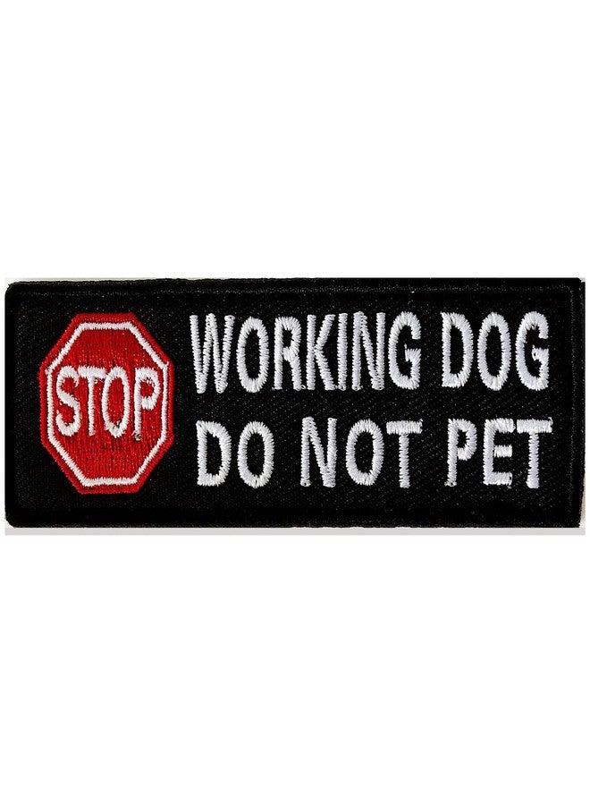 DoThisAllDay Working Dog Service Dog Patches for Service Dog Vest Patch Embroidered Badge Fastener Morale Tactical Hook Loop Emblem Harnesses Removable Set with Velcro, 1.26 X 3.94 Inch (1P Working Dog) - Image 1
