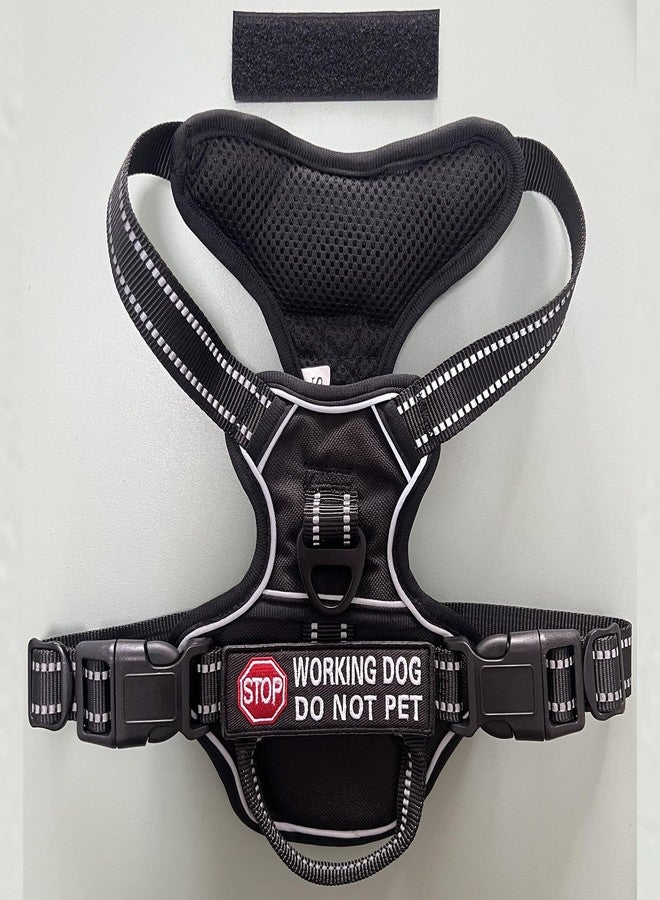 DoThisAllDay Working Dog Service Dog Patches for Service Dog Vest Patch Embroidered Badge Fastener Morale Tactical Hook Loop Emblem Harnesses Removable Set with Velcro, 1.26 X 3.94 Inch (1P Working Dog) - Image 5