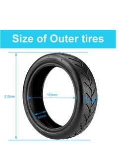 Generic 8 1/2 x 2 E Scooter Tyre Set, 50/75-6.1 Tyre Tube for E Scooter, Electric Scooter Replacement Tyres with Disassembly Tool, Electric Scooter Replacement Wheels for Scooter, for Xiaomi  - Image 1