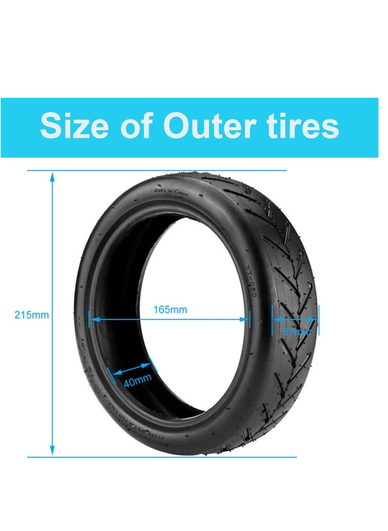 Generic 8 1/2 x 2 E Scooter Tyre Set, 50/75-6.1 Tyre Tube for E Scooter, Electric Scooter Replacement Tyres with Disassembly Tool, Electric Scooter Replacement Wheels for Scooter, for Xiaomi  - Image 1