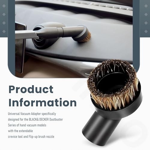 AMTHKNO Universal Attachments Adapter Kit - Extendable Crevice Tool Dustbuster Accessories, Compatible with BLACK+DECKER Dustbuster, Fits Hand Vacuum Models with the Slim Nozzle and Extendable Crevice Tool. - Image 4