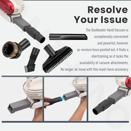AMTHKNO Universal Attachments Adapter Kit - Extendable Crevice Tool Dustbuster Accessories, Compatible with BLACK+DECKER Dustbuster, Fits Hand Vacuum Models with the Slim Nozzle and Extendable Crevice Tool. - Image 5