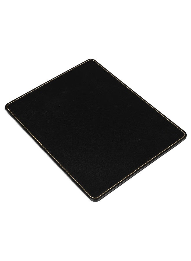 FIS Mouse Pad for Desk Set, Size 22x17.5x0.5cm, German Bonded Leather, Sewn Edges & Round Corners, Black Color, Pack in Gift Box-FSDSMPBLBK - Image 2