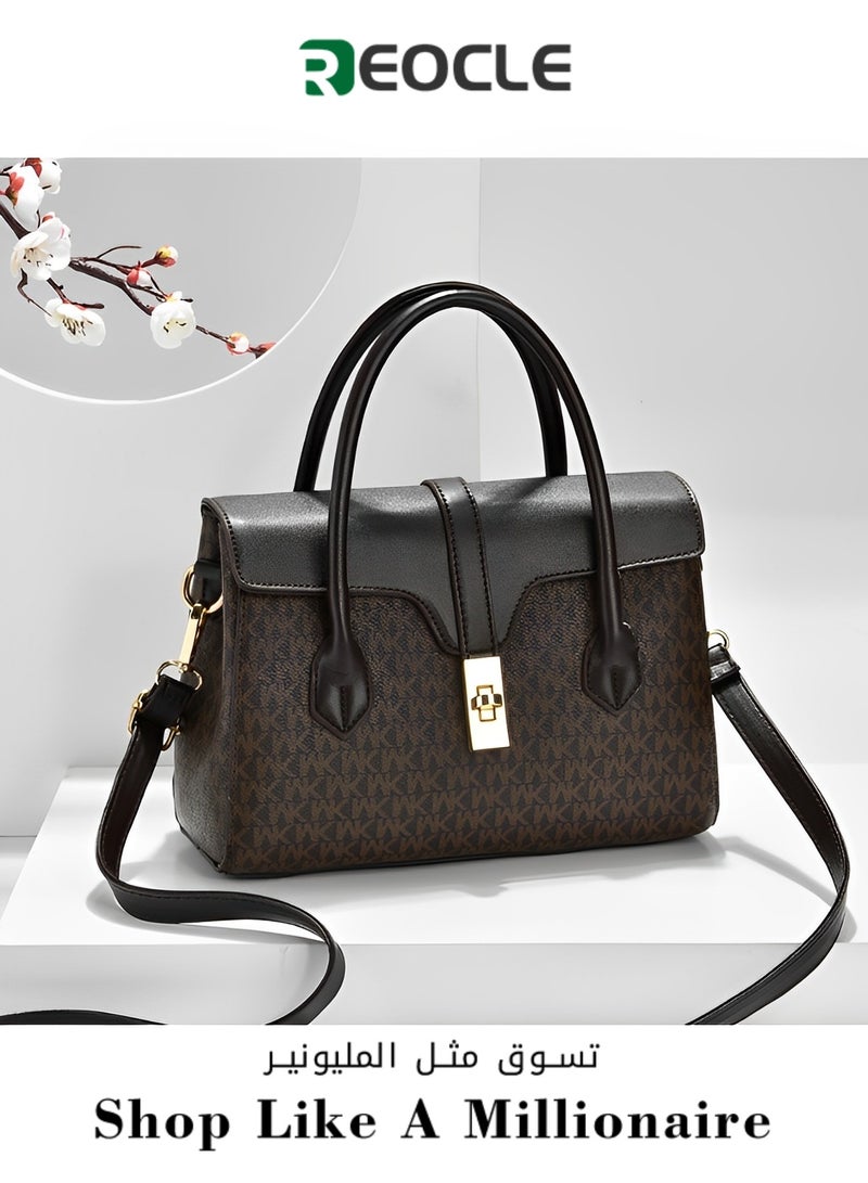 REOCLE Women's Purses and Handbags Top Handle Satchel Shoulder Bags Messenger Tote Bag with Adjustable Strap & Multiple Interior Pockets  - Image 1
