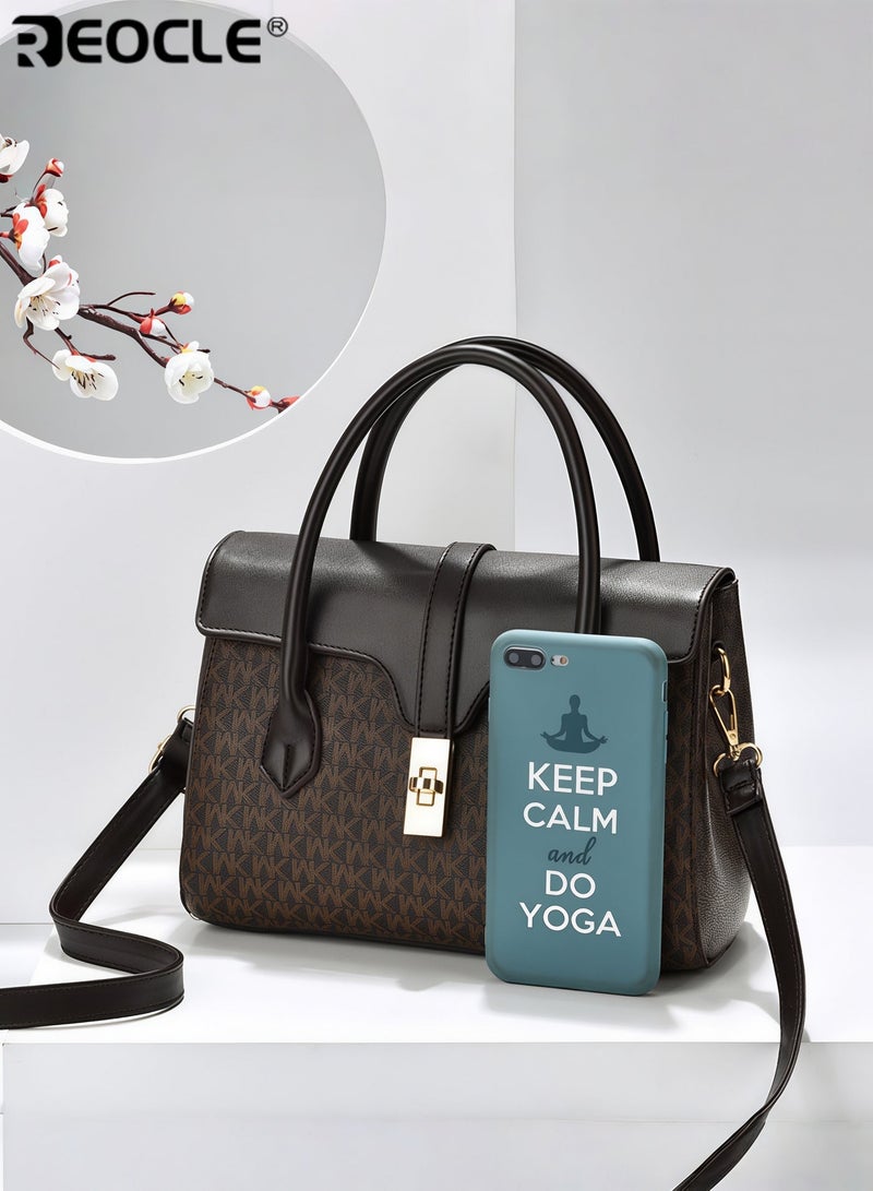 REOCLE Women's Purses and Handbags Top Handle Satchel Shoulder Bags Messenger Tote Bag with Adjustable Strap & Multiple Interior Pockets - Image 5