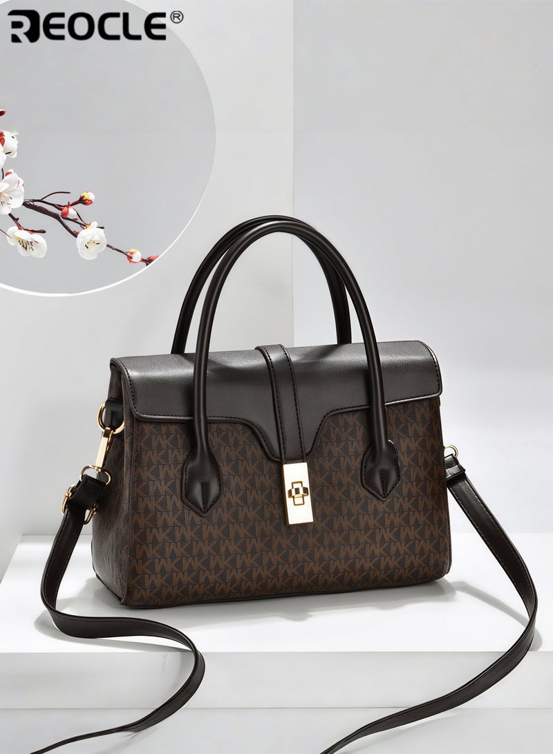 REOCLE Women's Purses and Handbags Top Handle Satchel Shoulder Bags Messenger Tote Bag with Adjustable Strap & Multiple Interior Pockets - Image 1