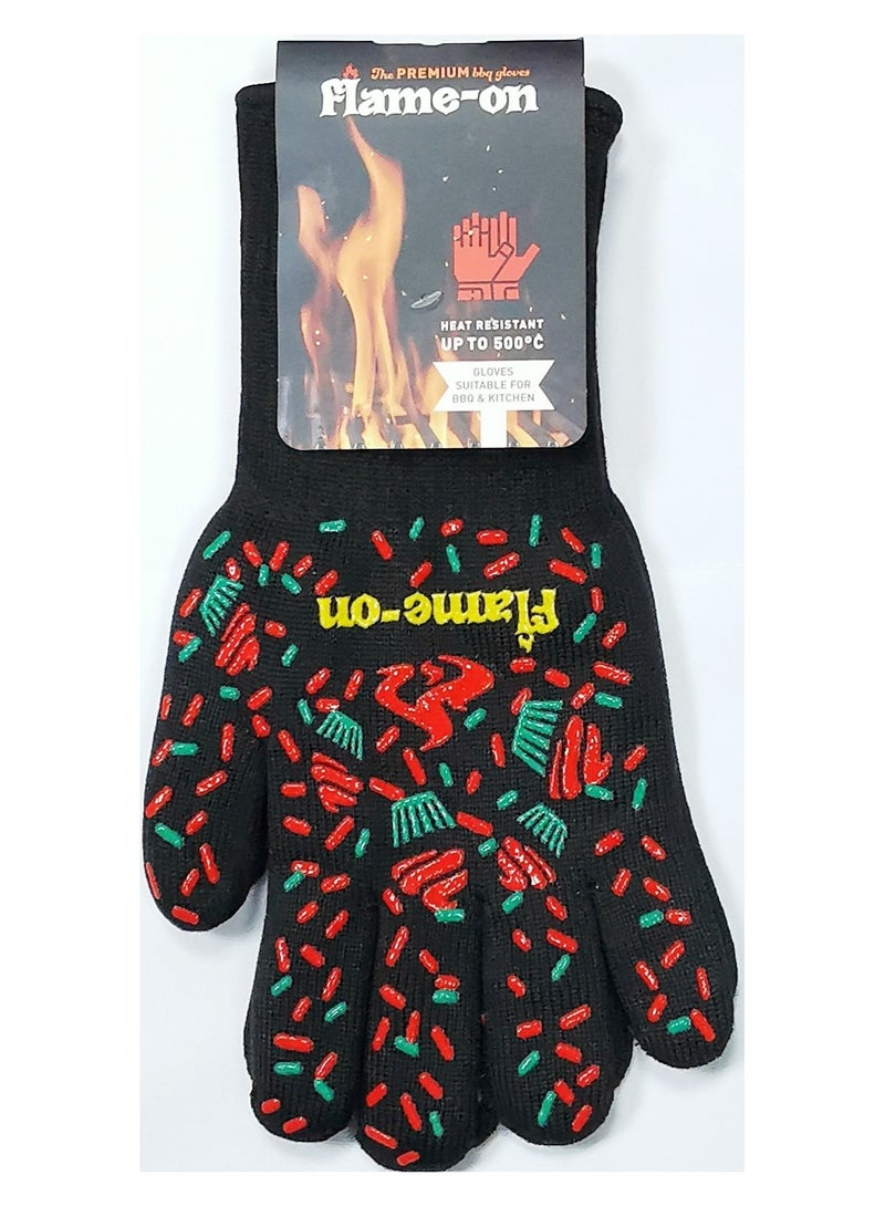 فلايم-أون قفازات شواء  المقاومة للحرارة بتصميم كب كيك | قفازات فرن من السيليكون غير قابلة للانزلاق ومقاومة للقطع ومقاومة للحريق، للشواء والخبز والميكروويف والتخييم واستخدام المطبخ. - Image 1