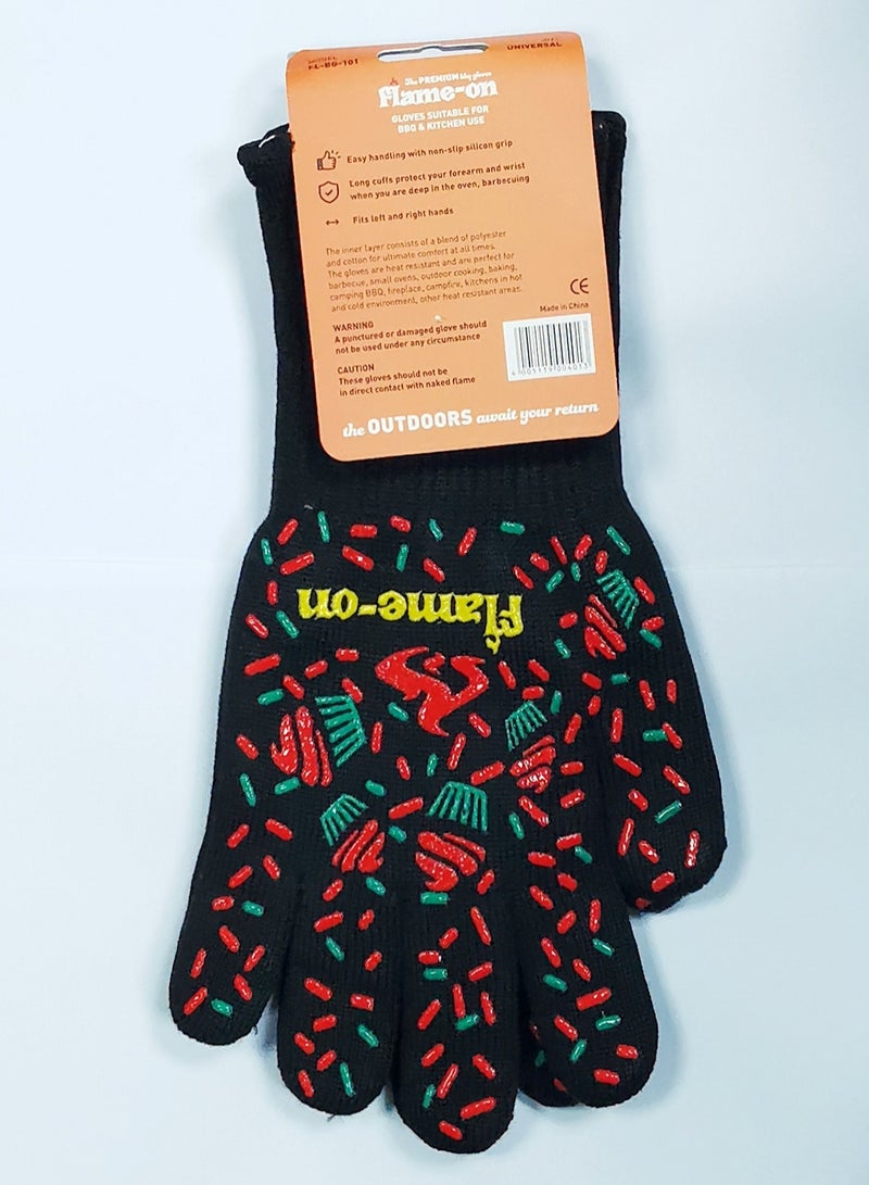 فلايم-أون قفازات شواء  المقاومة للحرارة بتصميم كب كيك | قفازات فرن من السيليكون غير قابلة للانزلاق ومقاومة للقطع ومقاومة للحريق، للشواء والخبز والميكروويف والتخييم واستخدام المطبخ. - Image 2