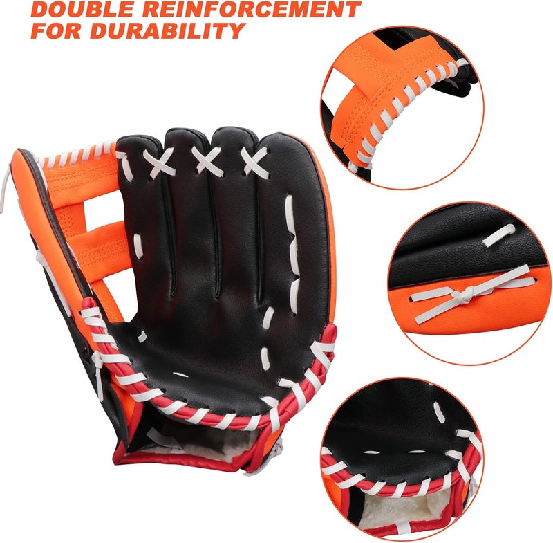 Aoutacc Baseball Gloves Softball Glove,12.5 Player Preferred Wear-Resistant PU Material Thicken Softball Fielding Glove,Left Hand Gloves Right Hand Throw for Youth Adult - Image 3