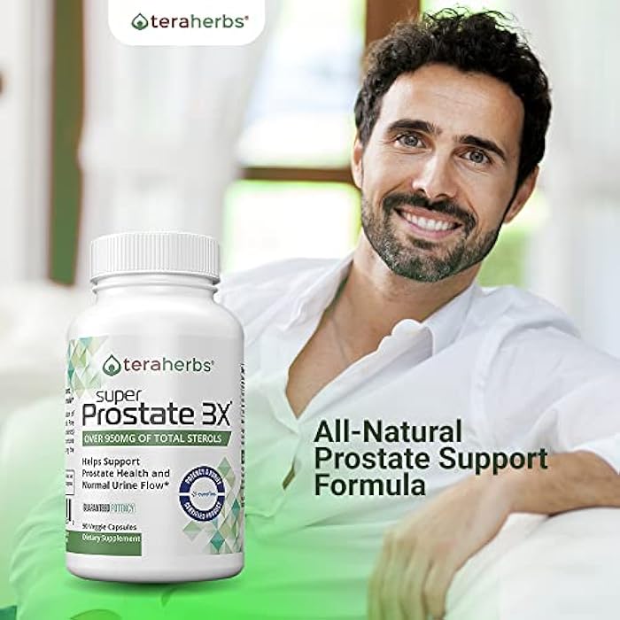 Super Prostate 3X - Bladder Control, & Support for Enlarged Prostate & Frequent Urination - Prostate Supplements for Men - 90 Capsules - Image 4