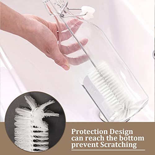 Yolaist 8 Pcs Bottle and Straw Cleaner, Long Deep Nylon Brush with Bendable Stainless Steel Flexible Handles for Bottles, Straws, Pipes, Wine Decanter, Sinks and Cup Cover - Image 3