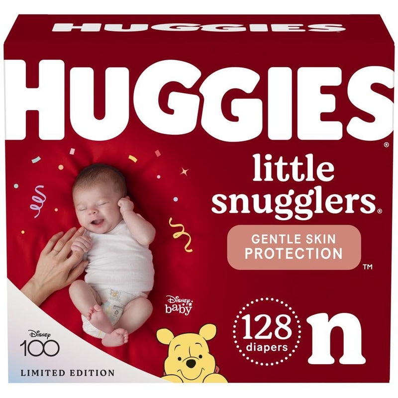 Huggies Newborn Diapers, Little Snugglers Baby Diapers, Size Newborn (up to 10 lbs), 128 Count - Image 1