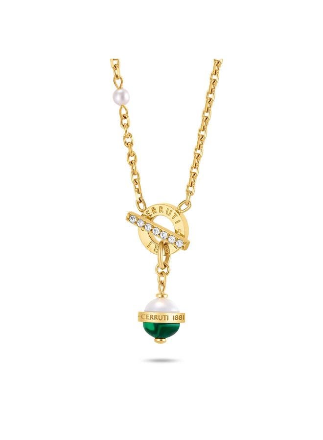 CERRUTI 1881 Luciana Gold Plated Stainless Steel Necklace for Women 450mm - Image 1