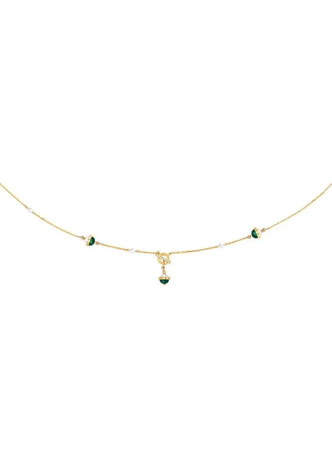 شيروتي 1881 قلادة لوسيانا مطلية بالذهب من الفولاذ المقاوم للصدأ للنساء ٤٥٠ مم