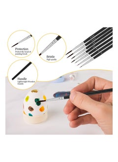 SYOSI Tiny Detail Paint Brushes 30 Pcs Fine Set with 3 Size #0#00#000 Liner Brush for Miniature 40k Model Crafts Watercolor Acrylics Oil  - Image 4