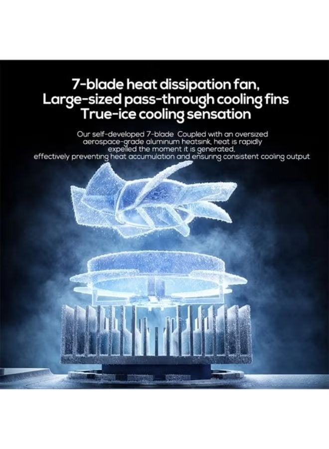 Memo CX21 Mobile Cooler 18W RGB Magnetic Semiconductor Fan with Back Clip, Fast Phone Cooling Fan for Gaming, Low Noise Cooling Radiator, Portable USB Powered Heat Dissipation for Smartphones - Image 2