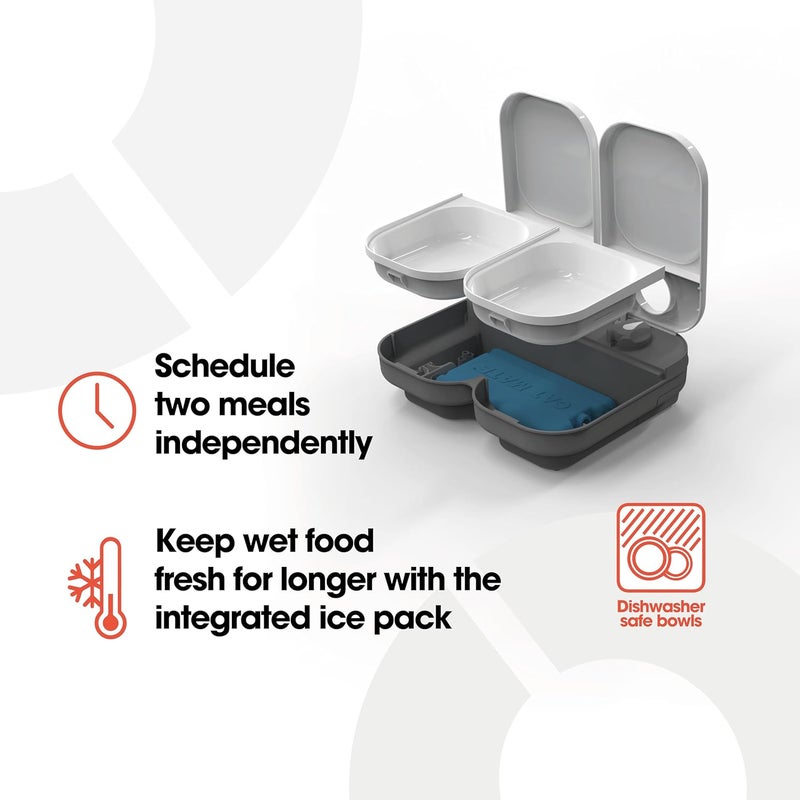 Cat Mate C200 2 Meal Automatic Pet Feeder for Cats and Small Dogs with Ice Pack - Image 5