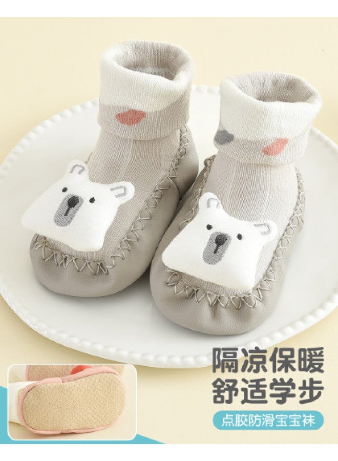 Bumblebee Baby Socks Thin Non-slip Sole Mid-crew Lace Walking Socks Indoor Floor Socks Infant Walking Socks - Image 1