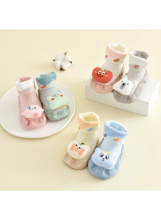 Bumblebee Baby Socks Thin Non-slip Sole Mid-crew Lace Walking Socks Indoor Floor Socks Infant Walking Socks - Image 3