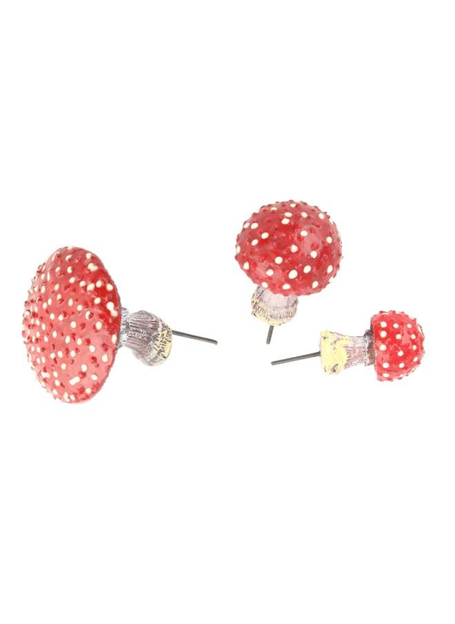 3Pcs Mushroom Garden Decor Resin Glow in The Dark Mushroom Decor Luminous Mushroom Statue Decor Micro Landscape