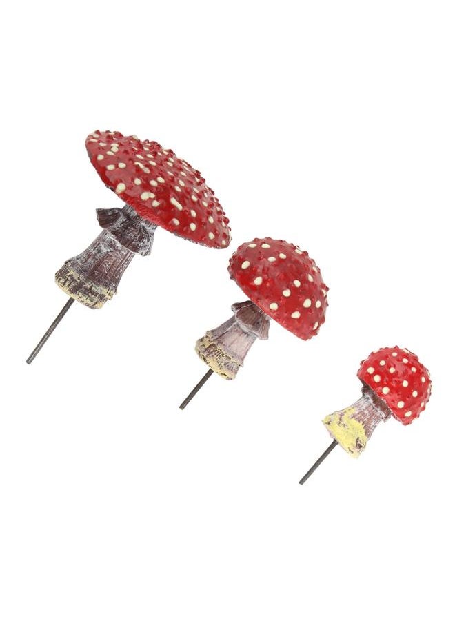 3Pcs Mushroom Garden Decor Resin Glow in The Dark Mushroom Decor Luminous Mushroom Statue Decor Micro Landscape