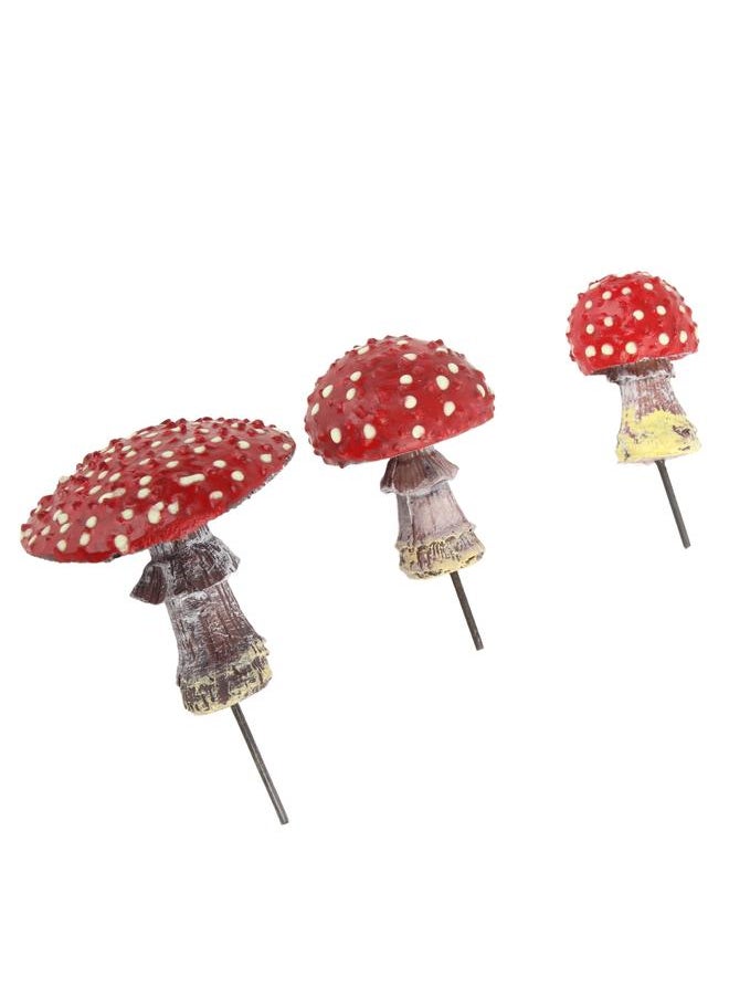 3Pcs Mushroom Garden Decor Resin Glow in The Dark Mushroom Decor Luminous Mushroom Statue Decor Micro Landscape