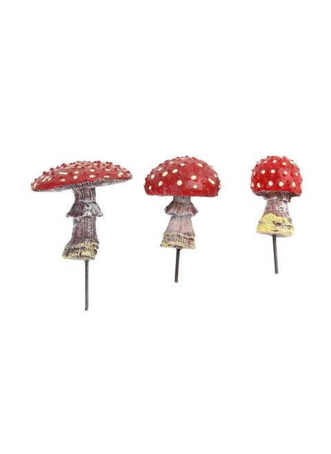 3Pcs Mushroom Garden Decor Resin Glow in The Dark Mushroom Decor Luminous Mushroom Statue Decor Micro Landscape