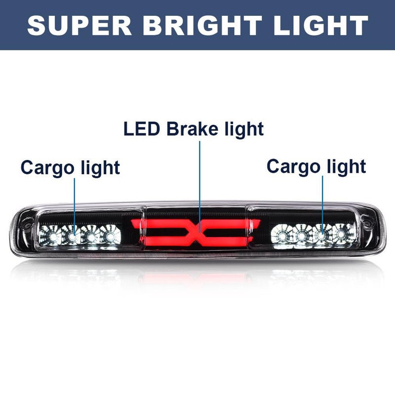 PIT66 3rd Brake Light Compatible with Chevy Silverado 1500 2500 3500 & HD Models (99-06 silverado/sierra X Clear Lens) - Image 5