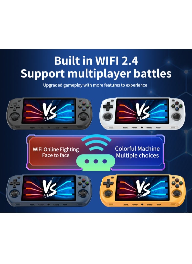 Powkiddy - POWKIDDY RGB10 MAX3 Handheld Game Console, 5 Inch IPS Screen Retro Video Game Console Open Source Linux Game Player, Support WiFi & Bluetooth,10000+ Games Portable PSP (Blue, 128G) - Image 1