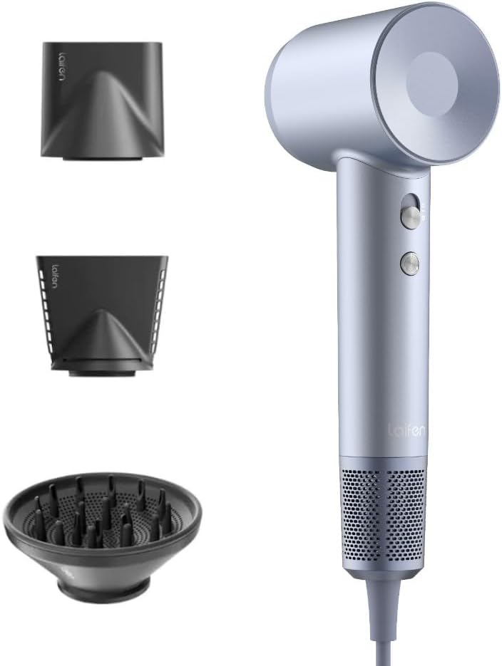 Laifen Swift Special Hair Dryer – Silver Blue – 110,000 RPM High-Speed Motor, Negative Ion Tech, Smart Heat Control, 3 Magnetic Nozzles, Low Noise – #1 Global Brand – Salon-Grade for All Hair Types - Image 1