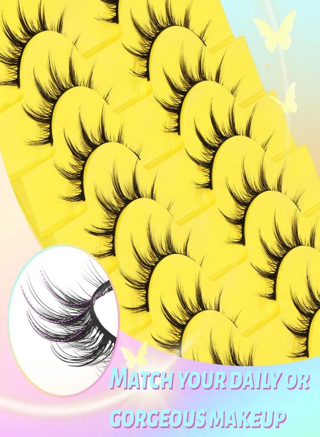 Losha Lashes Wispy Manga Lashes Natural False Eyelashes 9 Pairs Thin Eye Lashes Pack Soft Anime Fake Eyelashes (Manga) - Image 5