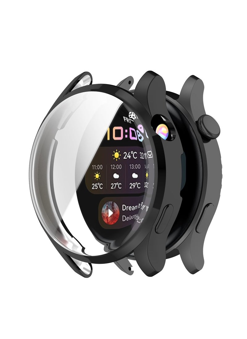 Generic Case for Huawei Watch 3 46mm, Protective Case for Huawei Watch 3 46mm Black 