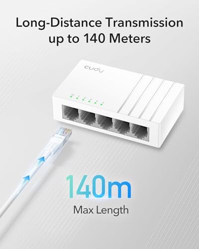 Cudy GS105U 5 Port Gigabit Ethernet Switch with USB-C Power Jack Desktop Ethernet Splitter Plastic Case Unshielded Switch Plug & Play Fanless Unmanaged - Image 4