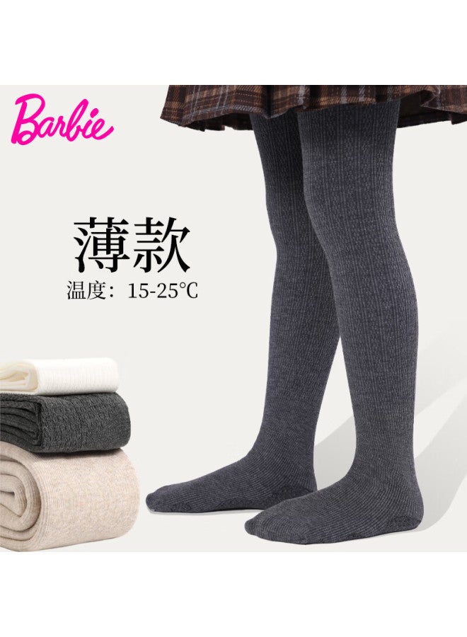 Barbie Children's Tights Spring And Autumn Thin Gray Girls' Leggings Long Stockings For Girls Students Outdoor Wear