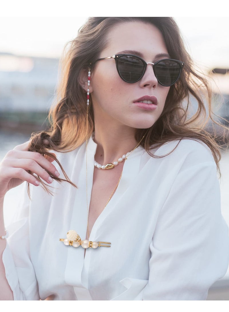 SYOSI Pearl Brooch, Women Scarf Headscarf Safety Pins White Pearl Dress Anti Walking Buckle Pin Clip Pants Waist Fixed Pins Hat Shawl Accessories Decorations (14 Pieces) - Image 2