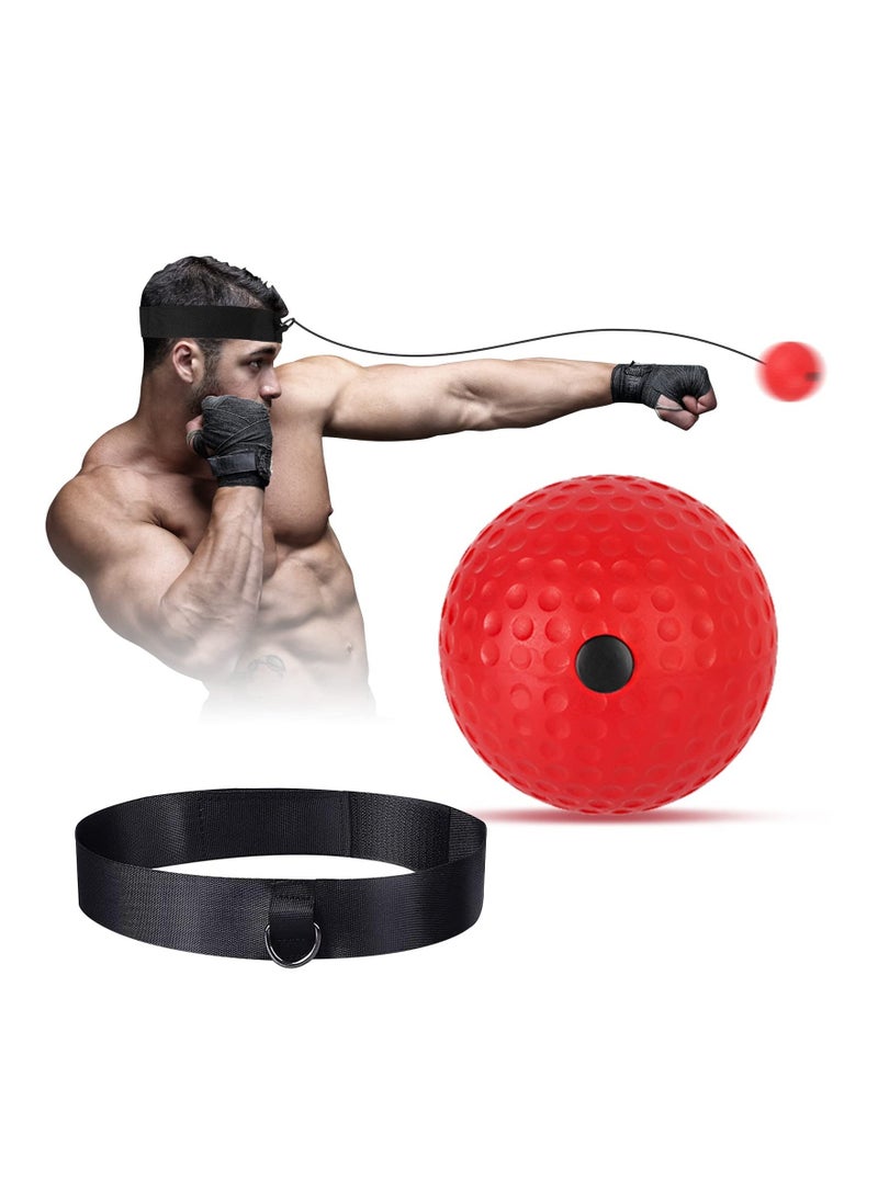 إسكدنيا Boxing Reflex Ball Boxing Training Ball Boxing Ball with Headband Speed Training Suitable for Adult/Kids Boxing Equipment for Training Hand Eye Coordination and Fitness - Image 1