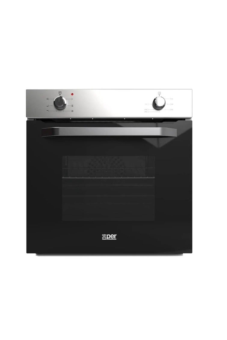 XPER XPBO60E6FSM 59cm Built-in Electric Oven with 6 Fan Functions, Stainless Steel