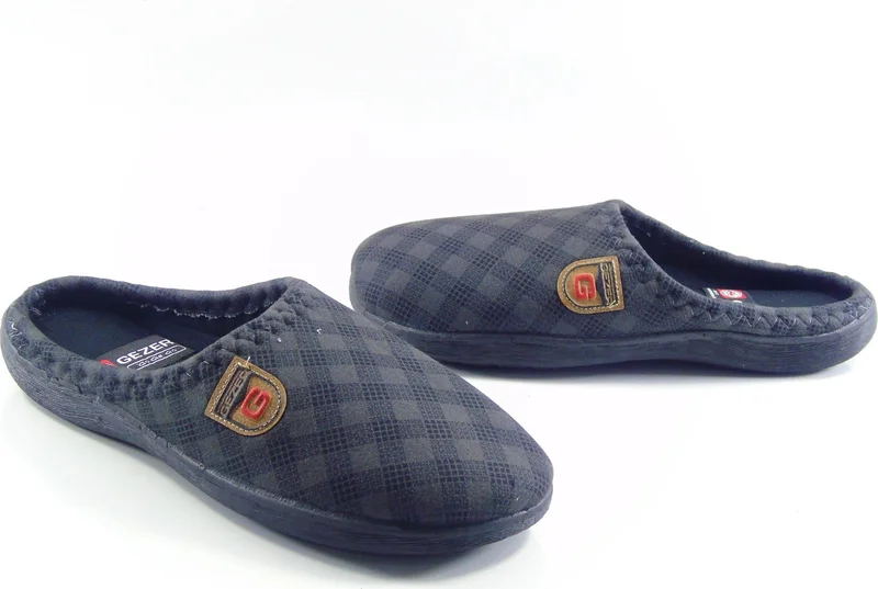 Gezer Winter Men's Slippers Black - 12676