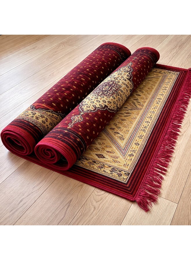 Alsaqer Turkey Premium Quality Majlis Mat | Majlis Carpet (1.4x2 Mtr) | Soft, Shine, Desert Mat, Camping Mat, Picnic Mat, Camping Rug, Travel Mat, Rug for Living Room, Office - Assorted Design - Image 5