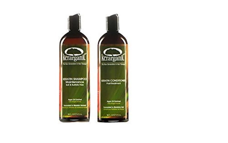 kerarganic ORGANIC KERATIN POST-TREATMENT SET - SALT & SULFATE FREE SHAMPOO 16oz + CONDITIONER 16oz - Image 1