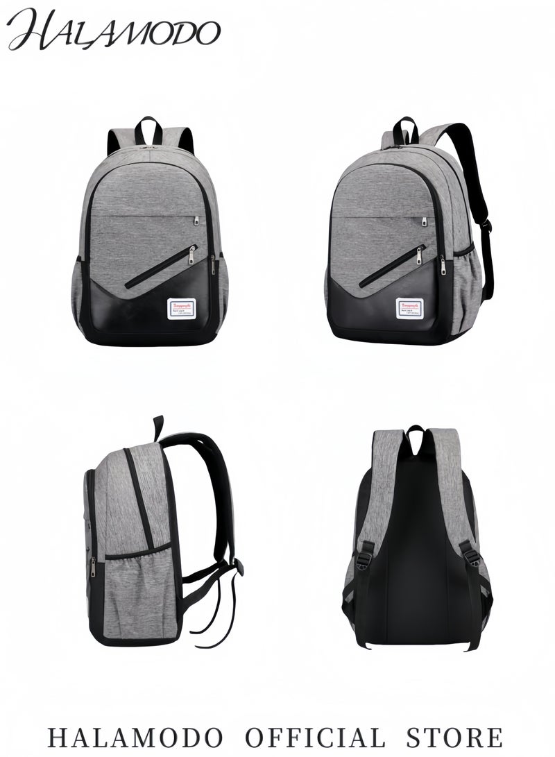 HALAMODO 3PCS Backpack Computer Laptop Bag Set with Large Capacity Includes 1 Double-shoulder Backpack & 1 Cross Body Handbag & 1 Clutch Bag for Boys and Girls Suitable for School Hiking Holiday Business Trip - Image 3