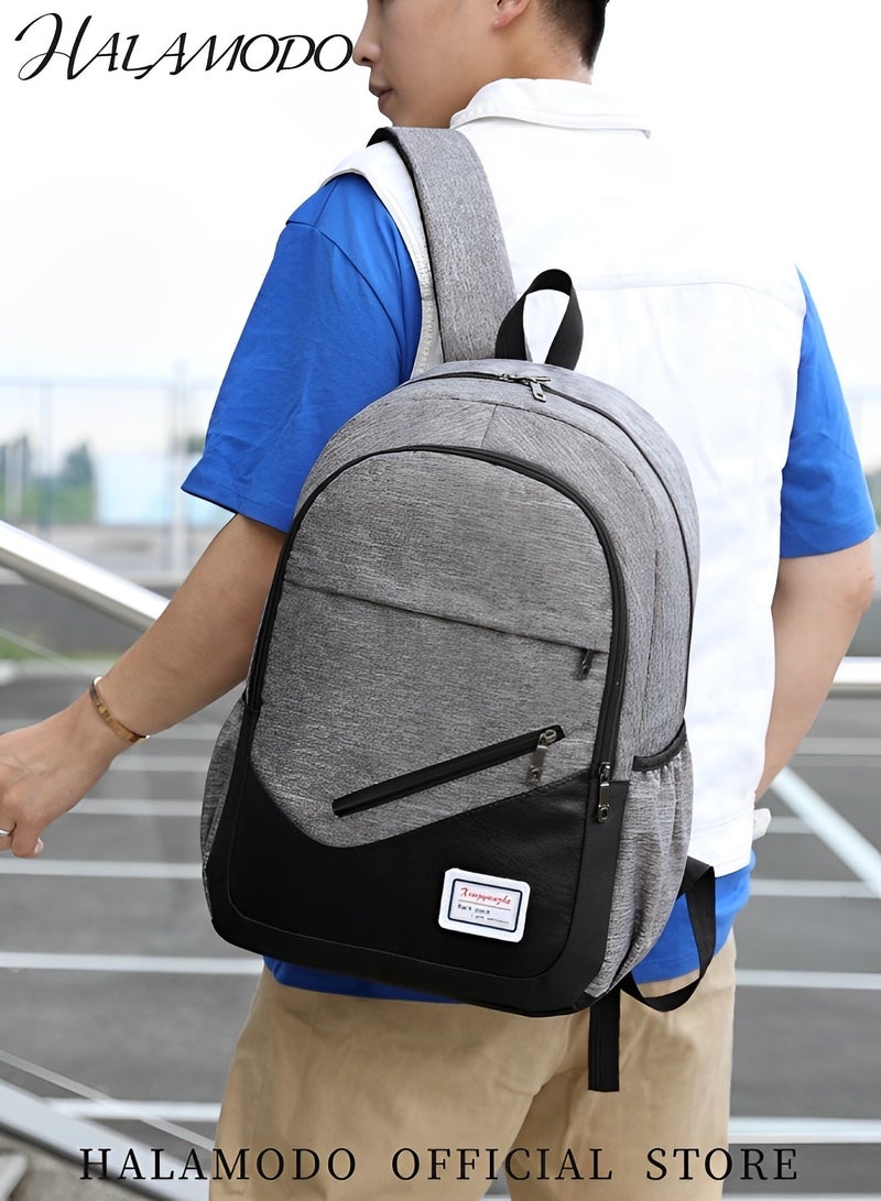 HALAMODO 3PCS Backpack Computer Laptop Bag Set with Large Capacity Includes 1 Double-shoulder Backpack & 1 Cross Body Handbag & 1 Clutch Bag for Boys and Girls Suitable for School Hiking Holiday Business Trip - Image 4