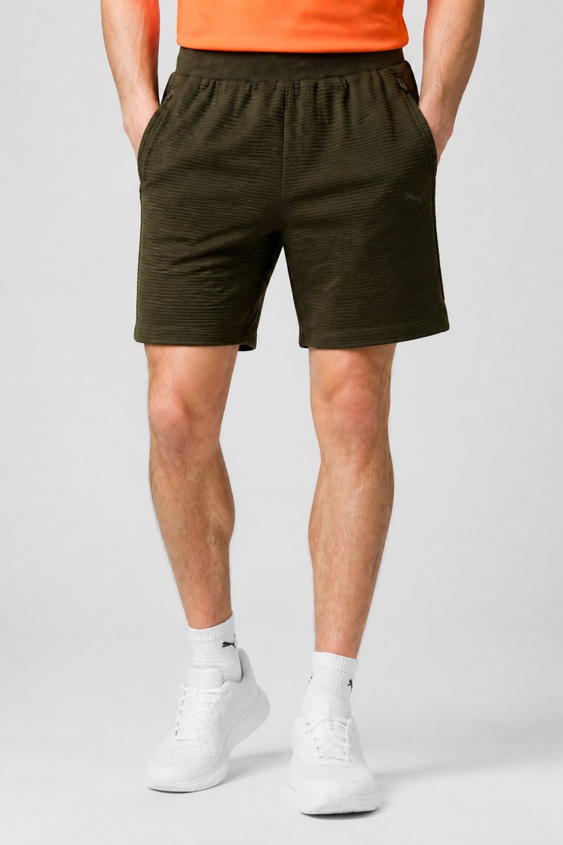 PUMA Men Slim Fit Outdoor Shorts, Dark Olive - Image 1
