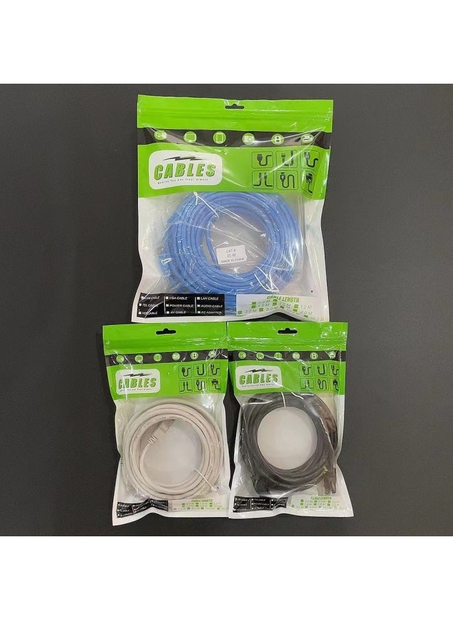 Generic Network Cable Home Category 6 Gigabit With Crystal Head RJ45 Connector Broadband Network Cable 1/5/10/15/20/ 100m-Color:Blue-Cord Length:0.5m  - Image 5